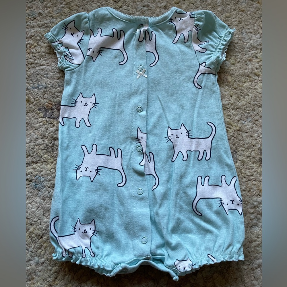 Carters 9M  Kitty Cat Romper